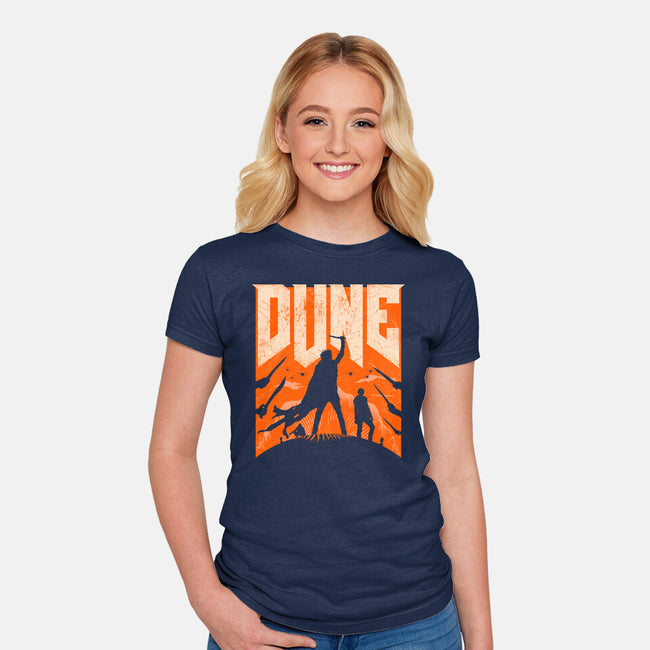 Dune Slayer-Womens-Fitted-Tee-rocketman_art