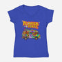 Flower Power Bus-Womens-V-Neck-Tee-drbutler