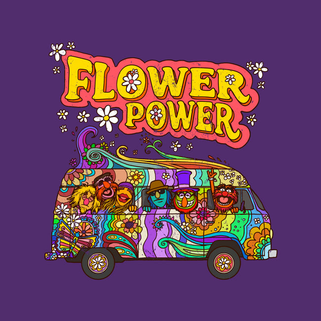 Flower Power Bus-Unisex-Crew Neck-Sweatshirt-drbutler