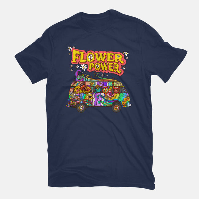 Flower Power Bus-Womens-Fitted-Tee-drbutler