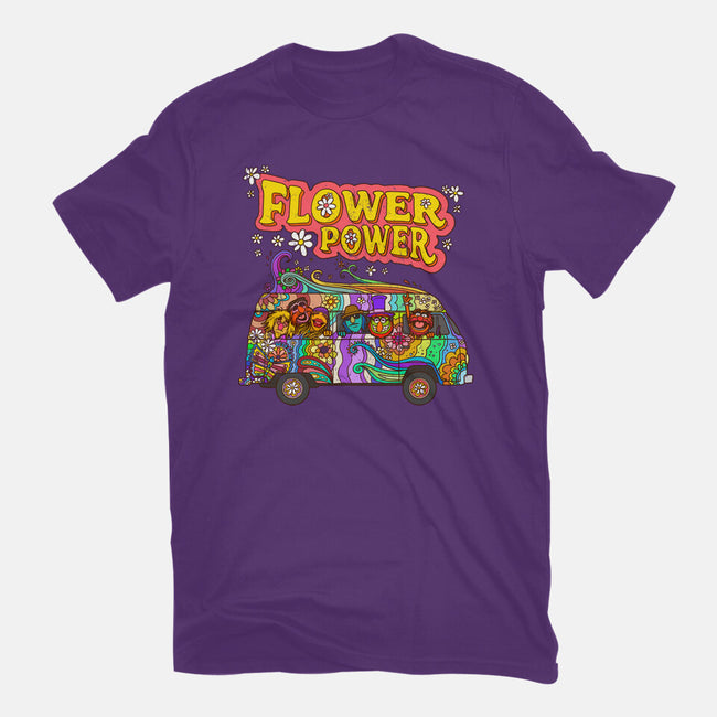 Flower Power Bus-Womens-Basic-Tee-drbutler