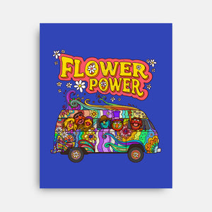 Flower Power Bus-None-Stretched-Canvas-drbutler
