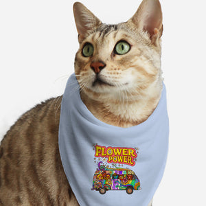 Flower Power Bus-Cat-Bandana-Pet Collar-drbutler