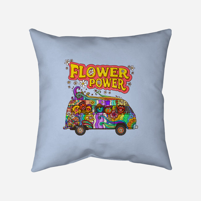 Flower Power Bus-None-Non-Removable Cover w Insert-Throw Pillow-drbutler