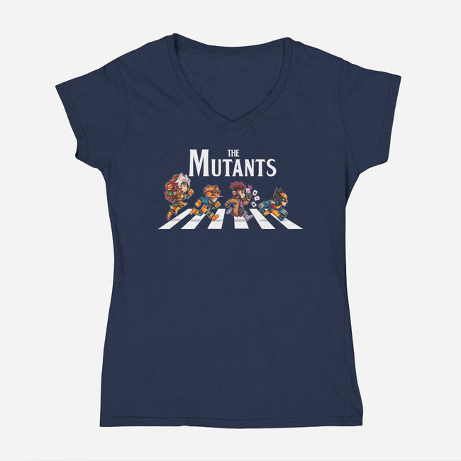 The Mutants-Womens-V-Neck-Tee-2DFeer