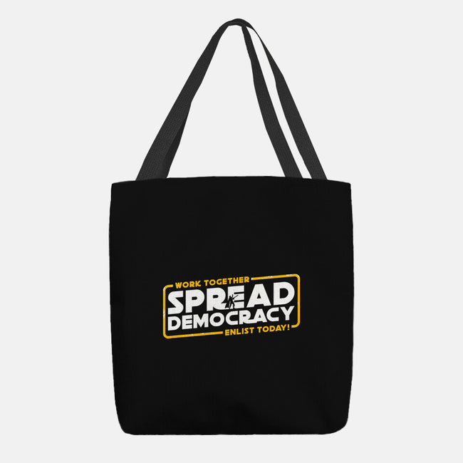 Spread Democracy-None-Basic Tote-Bag-rocketman_art