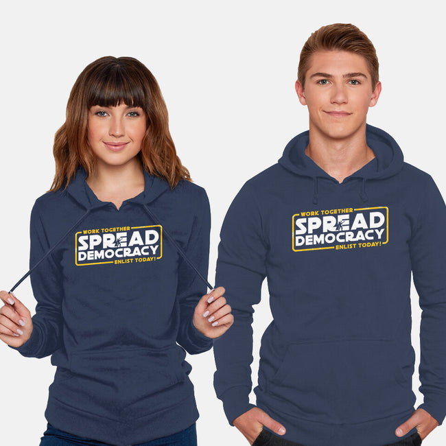 Spread Democracy-Unisex-Pullover-Sweatshirt-rocketman_art