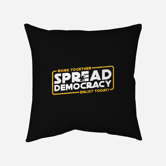 Spread Democracy-None-Non-Removable Cover w Insert-Throw Pillow-rocketman_art