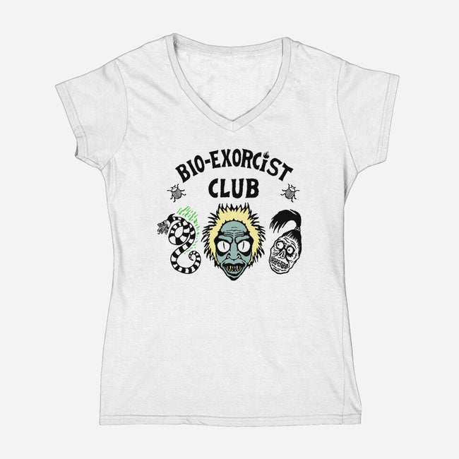 Bio Exorcists Club-Womens-V-Neck-Tee-demonigote