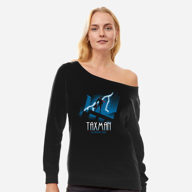Taxman Animated Series-Womens-Off Shoulder-Sweatshirt-teesgeex