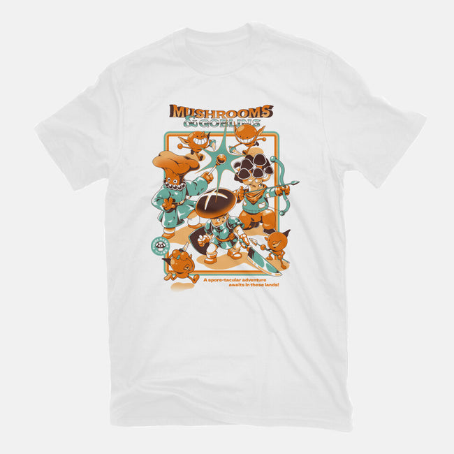 Mushrooms And Goblins-Womens-Fitted-Tee-ilustrata