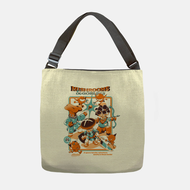 Mushrooms And Goblins-None-Adjustable Tote-Bag-ilustrata