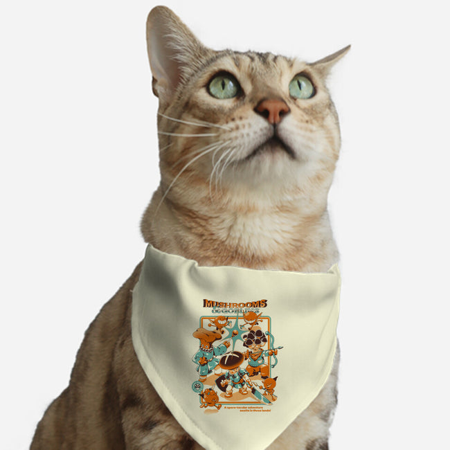 Mushrooms And Goblins-Cat-Adjustable-Pet Collar-ilustrata