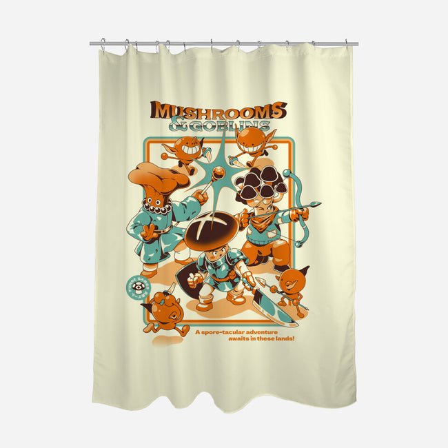 Mushrooms And Goblins-None-Polyester-Shower Curtain-ilustrata