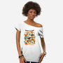 Mushrooms And Goblins-Womens-Off Shoulder-Tee-ilustrata