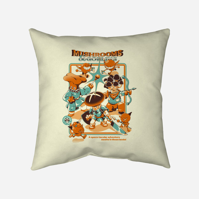 Mushrooms And Goblins-None-Non-Removable Cover w Insert-Throw Pillow-ilustrata