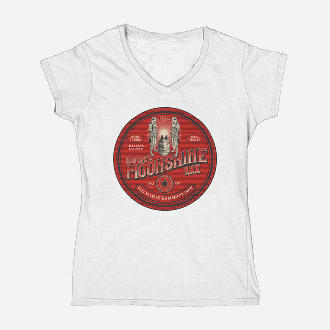 Empire's Moonshine-Womens-V-Neck-Tee-CarloJ1956