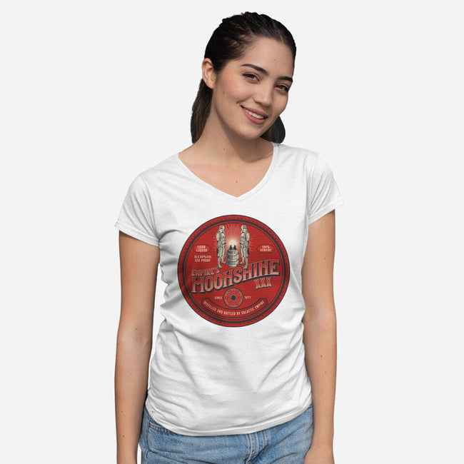 Empire's Moonshine-Womens-V-Neck-Tee-CarloJ1956