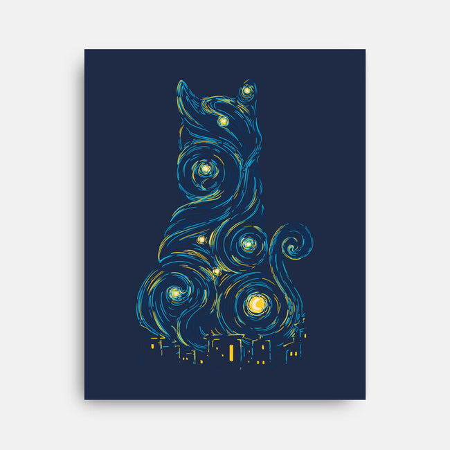 Rooftop Cat-None-Stretched-Canvas-sebasebi