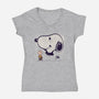 Friendly Graffiti-Womens-V-Neck-Tee-sebasebi