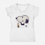 Friendly Graffiti-Womens-V-Neck-Tee-sebasebi