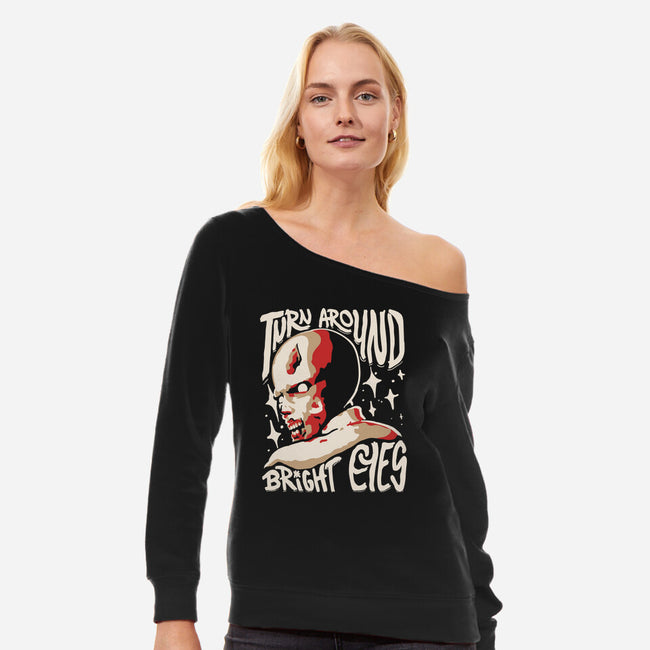 Turning Around Zombie-Womens-Off Shoulder-Sweatshirt-estudiofitas