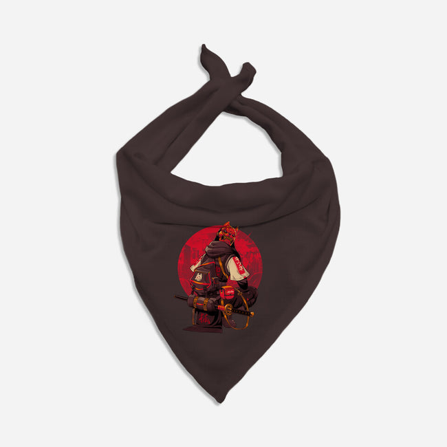 Red Kitsune Samurai-Dog-Bandana-Pet Collar-Bruno Mota