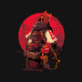 Red Kitsune Samurai-Womens-Off Shoulder-Sweatshirt-Bruno Mota