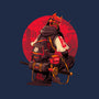 Red Kitsune Samurai-None-Non-Removable Cover w Insert-Throw Pillow-Bruno Mota