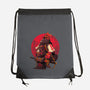 Red Kitsune Samurai-None-Drawstring-Bag-Bruno Mota