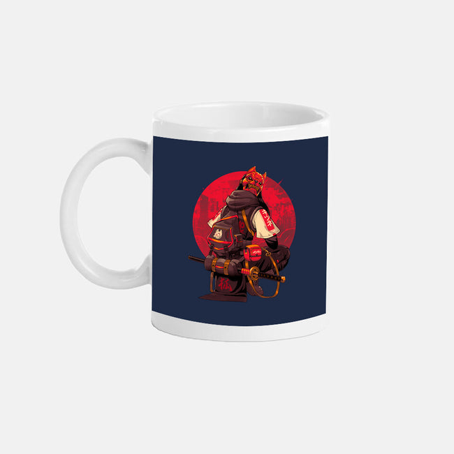 Red Kitsune Samurai-None-Mug-Drinkware-Bruno Mota