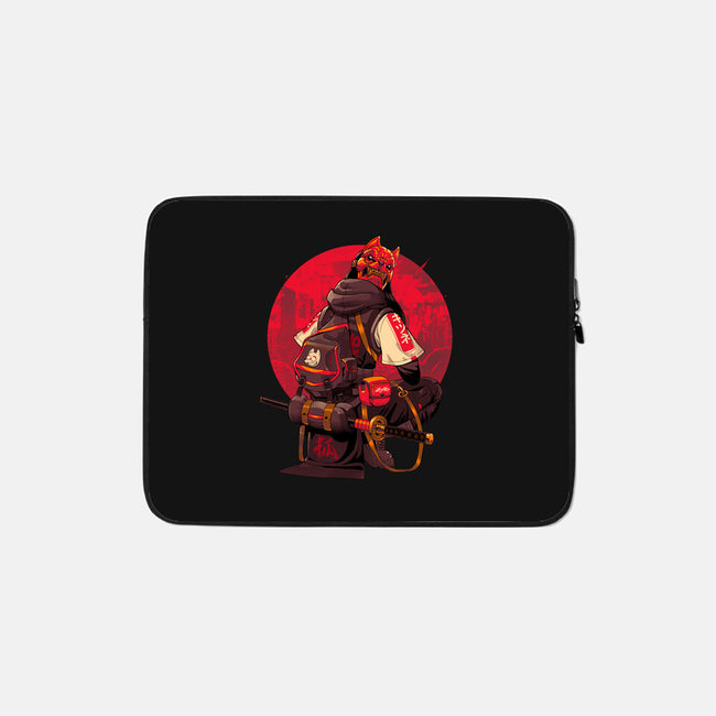 Red Kitsune Samurai-None-Zippered-Laptop Sleeve-Bruno Mota