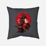 Red Kitsune Samurai-None-Non-Removable Cover w Insert-Throw Pillow-Bruno Mota