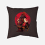 Red Kitsune Samurai-None-Non-Removable Cover w Insert-Throw Pillow-Bruno Mota