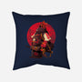 Red Kitsune Samurai-None-Non-Removable Cover w Insert-Throw Pillow-Bruno Mota