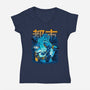 Water Urban Samurai-Womens-V-Neck-Tee-Bruno Mota