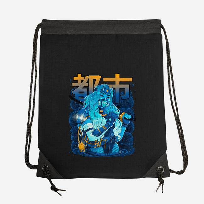 Water Urban Samurai-None-Drawstring-Bag-Bruno Mota