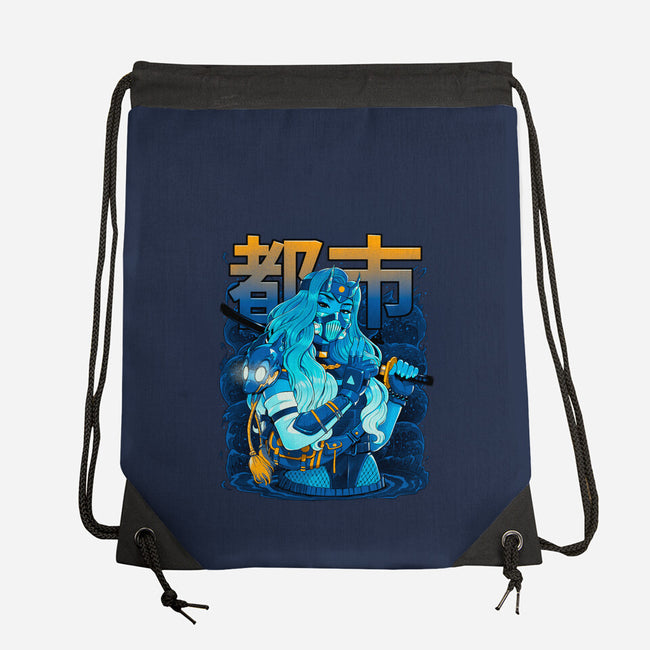 Water Urban Samurai-None-Drawstring-Bag-Bruno Mota