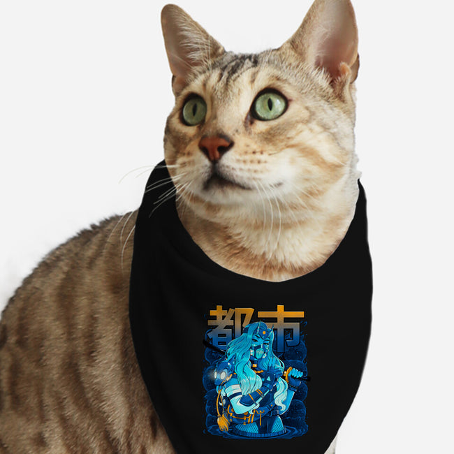 Water Urban Samurai-Cat-Bandana-Pet Collar-Bruno Mota