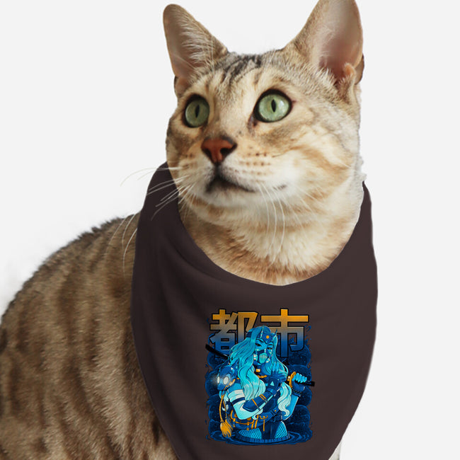 Water Urban Samurai-Cat-Bandana-Pet Collar-Bruno Mota