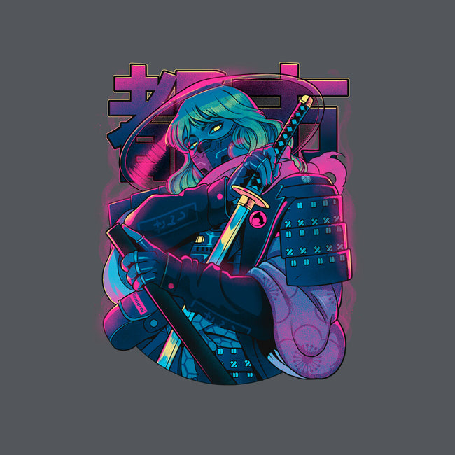 Cyber Neon Samurai-None-Outdoor-Rug-Bruno Mota