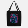 Cyber Neon Samurai-None-Basic Tote-Bag-Bruno Mota