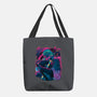 Cyber Neon Samurai-None-Basic Tote-Bag-Bruno Mota