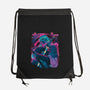 Cyber Neon Samurai-None-Drawstring-Bag-Bruno Mota