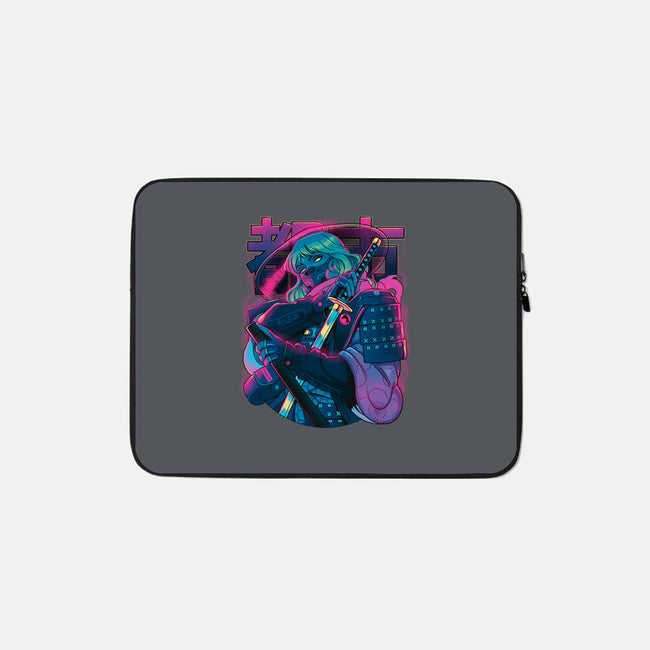 Cyber Neon Samurai-None-Zippered-Laptop Sleeve-Bruno Mota