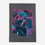 Cyber Neon Samurai-None-Outdoor-Rug-Bruno Mota