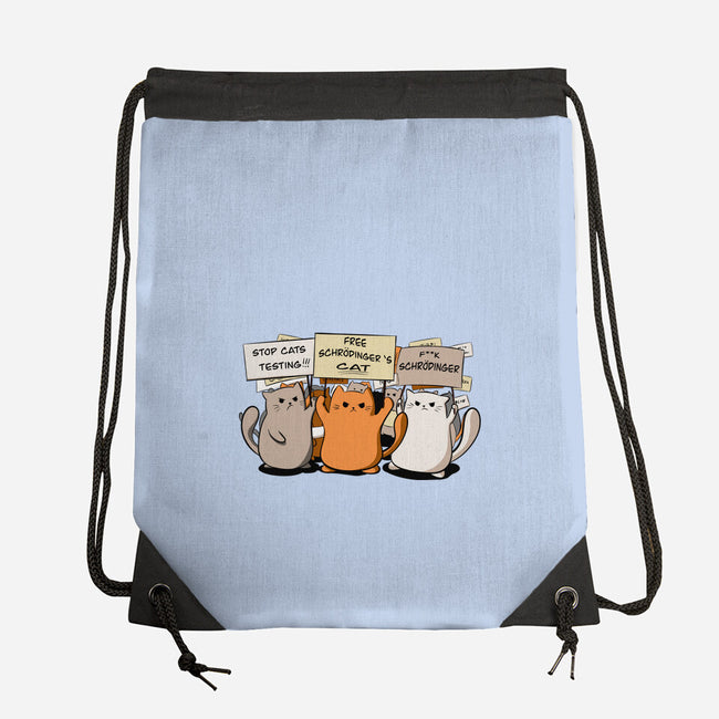 Cats Protest-None-Drawstring-Bag-fanfabio