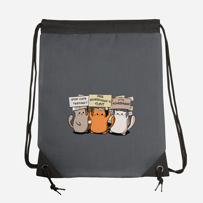 Cats Protest-None-Drawstring-Bag-fanfabio