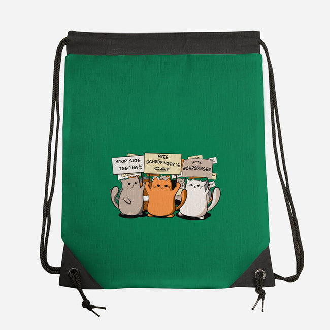 Cats Protest-None-Drawstring-Bag-fanfabio