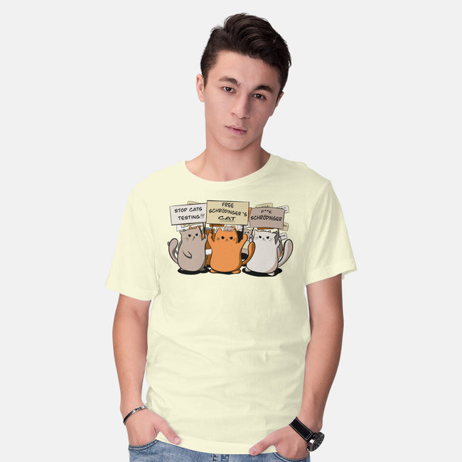 Cats Protest-Mens-Basic-Tee-fanfabio